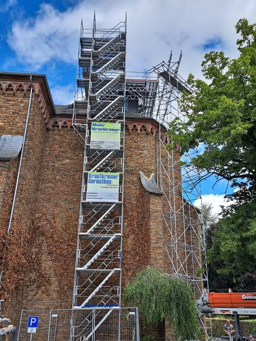 Gerüstbau im Hunsrück - Sondergerüst Kirche Kirchturm