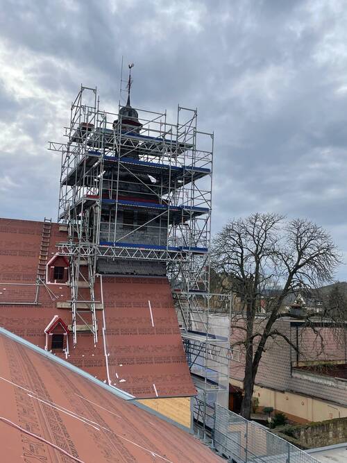 Gerüstbau Sonderkonstruktion Kirchturm